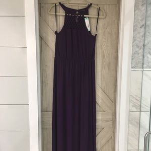 Papermoon Brogan Crochet Detail Knit Maxi Dress